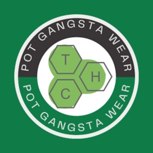 Pot Gangsta Wear - Marijuana Weed Art - THC T-Shirt