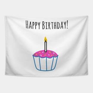 Simple Happy Birthday Tapestry