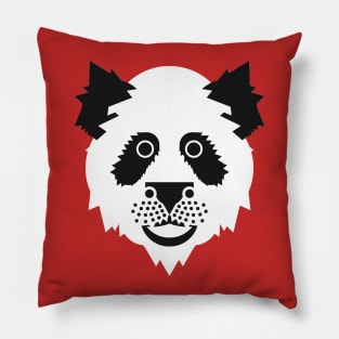 Panda Face Black and White Pillow