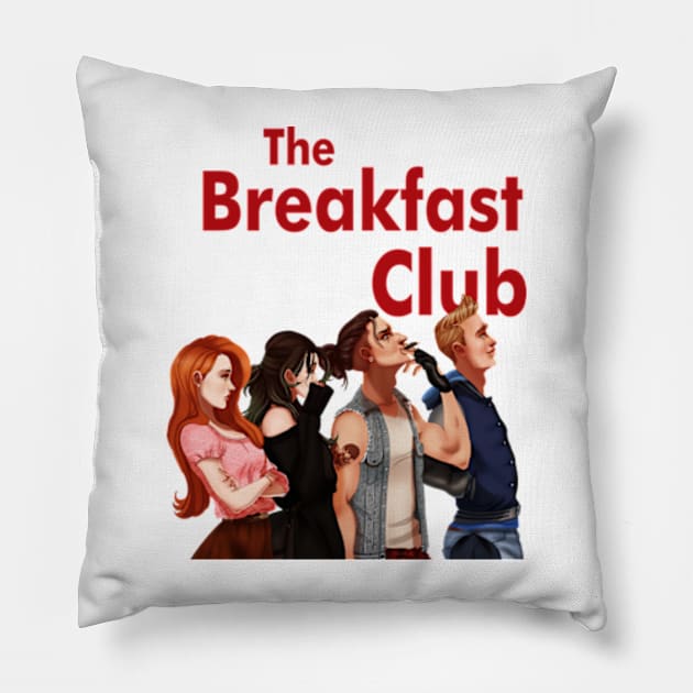 breakfast club Pillow by Ahana Hilenz