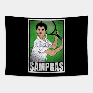 Sampras Tennis Player Hero Vintage Grunge Tapestry