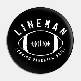 lineman serving pancakes daily american football player funny saying Pin