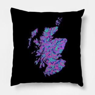 Scotland Map Pillow