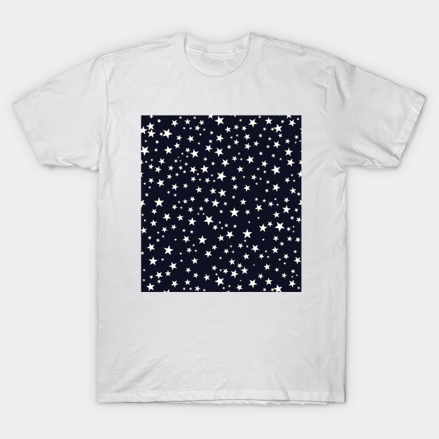 Shining golden and white colored stars - Stars - T-Shirt