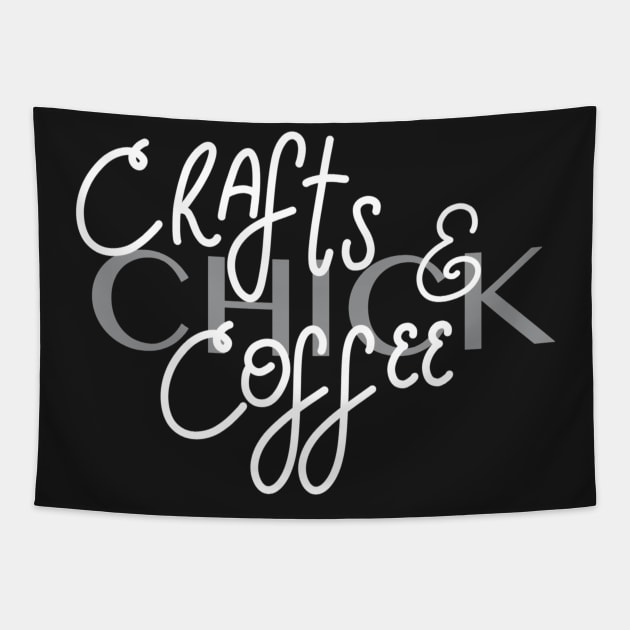 Crafts & Coffee Chick Tapestry by shimekism