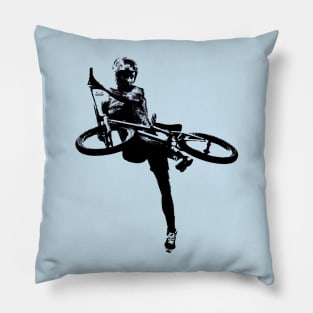 Freestyle BMX in the sky Pillow