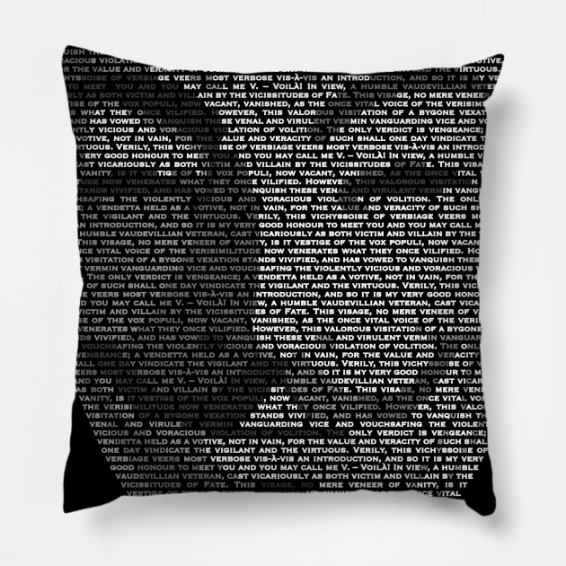 V for Vendetta Pillow by Treherne