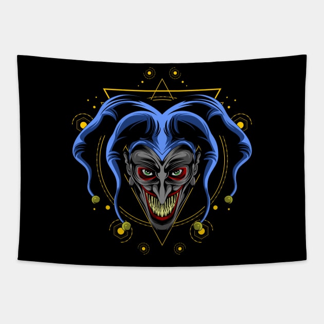 scary clown Tapestry by sugiartoss_