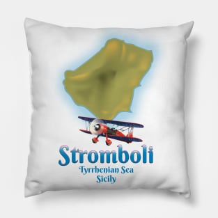 Stromboli Sicily map Pillow