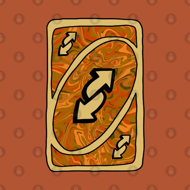 Trippy orange Uno reverse card by Shred-Lettuce