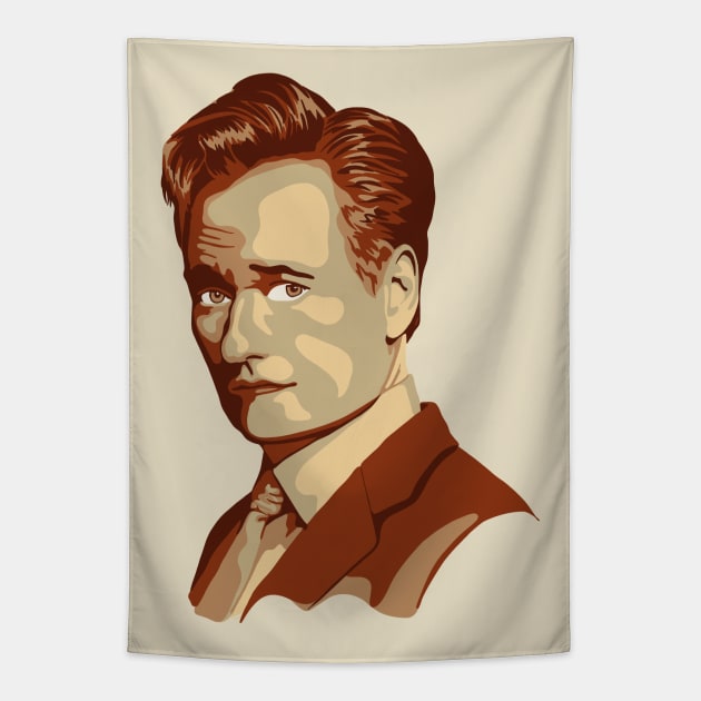 Conan O'Brien Portrait Tapestry by Slightly Unhinged