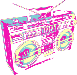 80s Boombox Pop Art Magnet