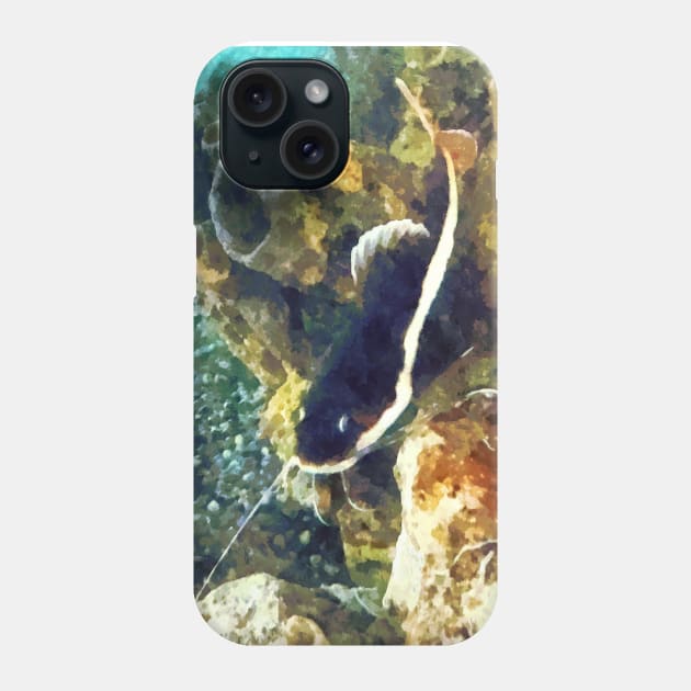 Fish - Catfish Swimming Forward Phone Case by SusanSavad