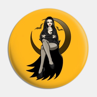 Morticia Addams Pin