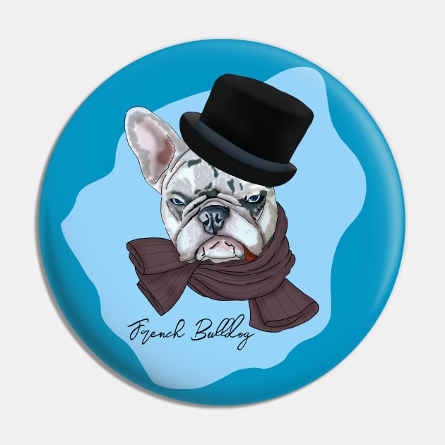 French Bulldog Dad Pin by KateQR