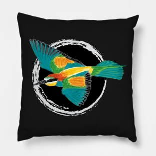 Nice Artwork showing an European Bee-Eater in Flight V Pillow