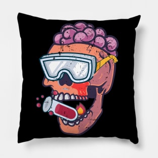 Science Teachers  Love Brains Halloween Teachers Teaching Mad Scientist Pillow