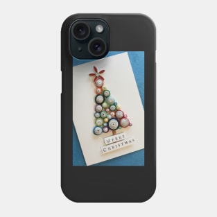 Printed Paper quilling Art. Christmas tree Phone Case