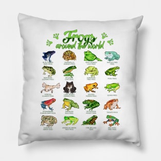 Frogs of the world - frog species Pillow