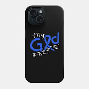 Usher Syndrome Awareness My God Is Stronger - In This Family No One Fights Alone Phone Case