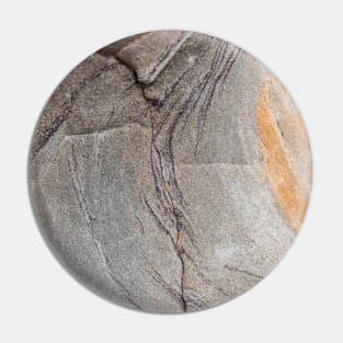 Orange & Grey Stone Texture Shifting Shape Pin