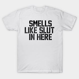 QUICK ORDER Smells Like Sluts In Here Hat - Black/ White hat- Gold pat –  Rusty Lids