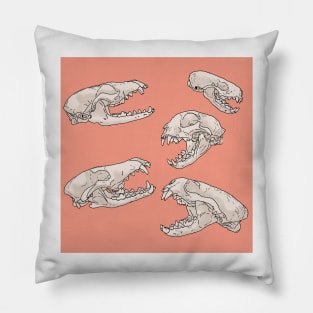 North American Predator Skulls Peach Pillow