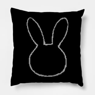 ONK7 Oshi no ko anime Aqua things / Aquamarine laptop logo / symbol / mark : Rabbit / bunny head PIXELATED lineart - Animangapoi august 2023 Pillow