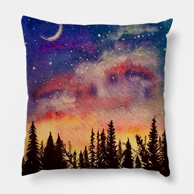 Splendid nights Pillow by Whettpaint