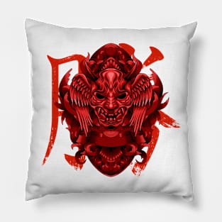 Red Flying Oni Pillow