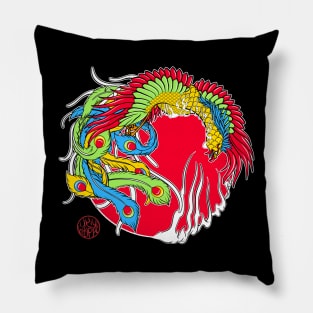 Japanese Phoenix and flames Pillow