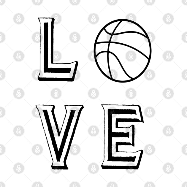 Big Love Black And White Basketball Player Fan Mom Dad Husband Wife Son Daughter Gift by familycuteycom