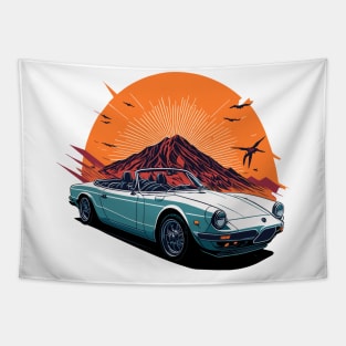 Alfa Romeo Spider Vintage Car Art Tapestry