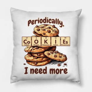 Periodically I Need More Cookies Periodic Table of Elements Pillow