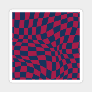 Barca Distorted Checkered Pattern Magnet