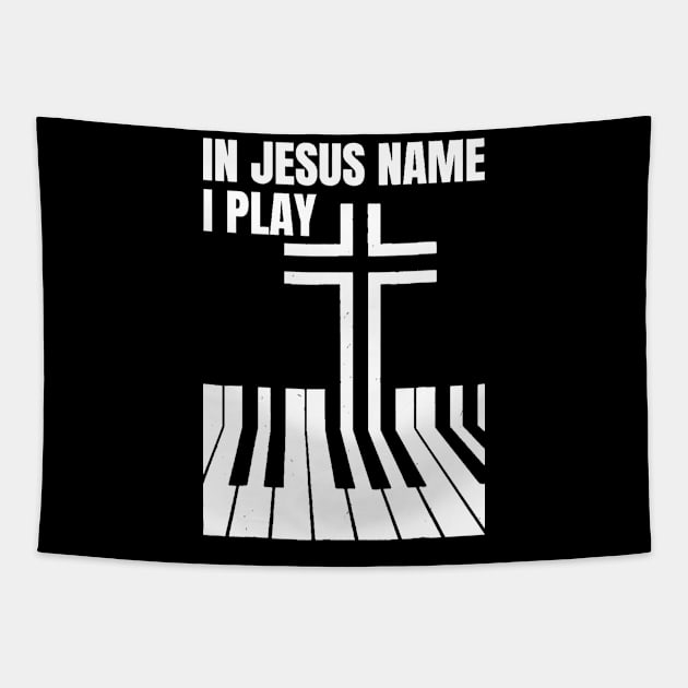 In Jesus I Play Piano Tapestry by Che Tam CHIPS