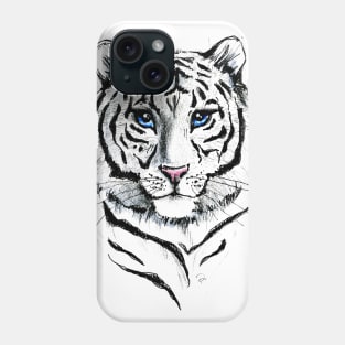 White tiger Phone Case