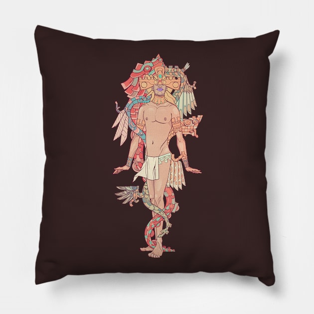 Aztec man Pillow by ImmortalPink