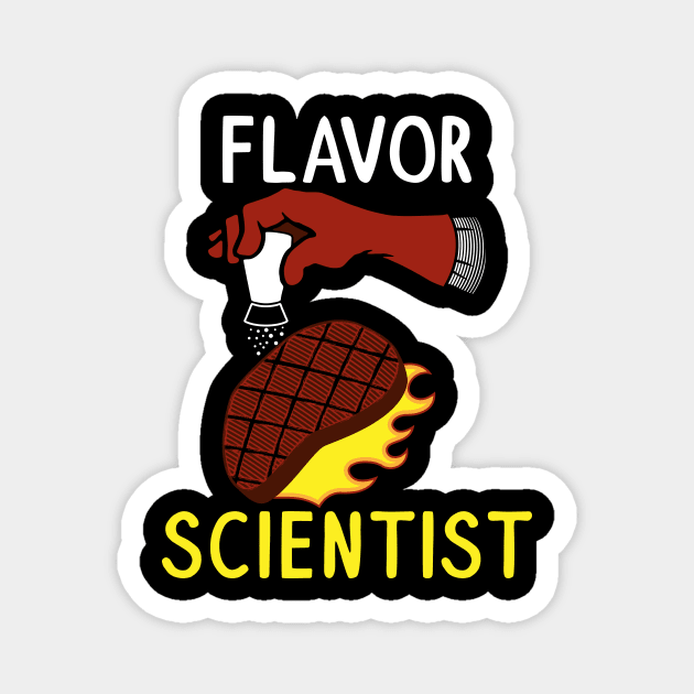 Funny Science Barbecue Pun Grill Scientist BBQ Grilling Puns Magnet by TellingTales