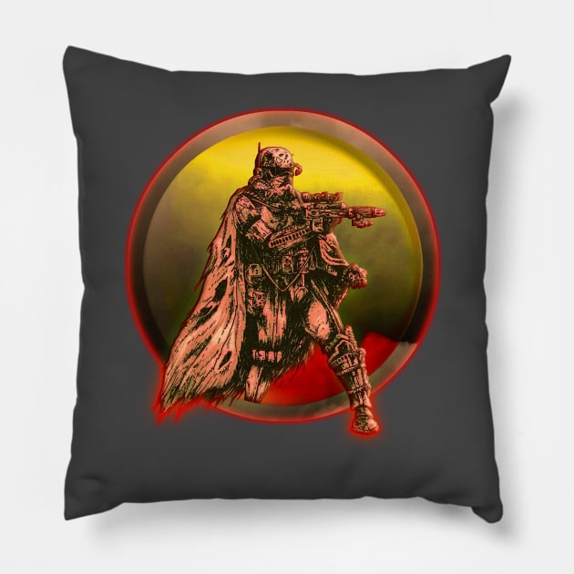 livin on the edge Pillow by Fictional Studios