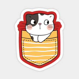 Cute Pocket Kitty V1 Magnet