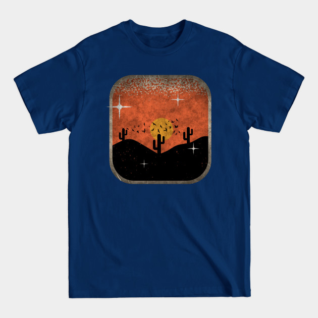 Disover Cactus Retro Sunset Night plant thorny sun arizona - Cactus Retro Sunset - T-Shirt