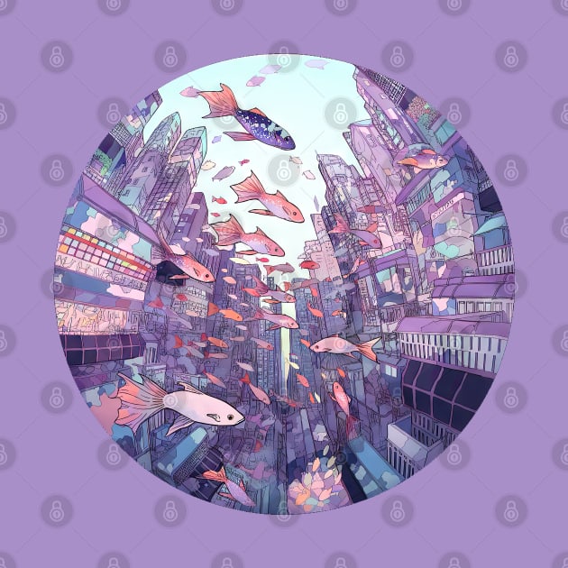 Underwater city in a bubble by etherElric