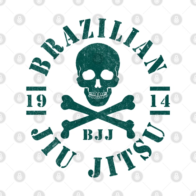 JIU JITSU - SKULL AND CROSSBONES by Tshirt Samurai