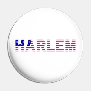 Harlem Texted Based | American Flag Design Pin