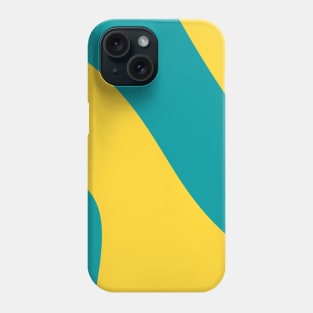 Boho blue and yellow pastel swirl pattern Phone Case