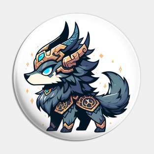 Kawaii Chibi Wolf Fenrir Norse Mythology Pin