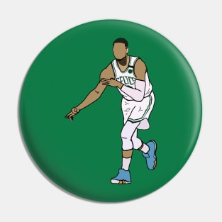 Jayson Tatum 3 Point Celebration - NBA Boston Celtics Pin