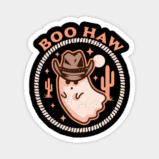 BooHaw Western Ghost Halloween Cowboy Cowgirl Costume Retro Magnet