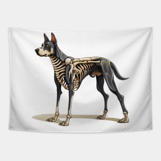 Skeleton Doberman Pinscher Dog Tapestry